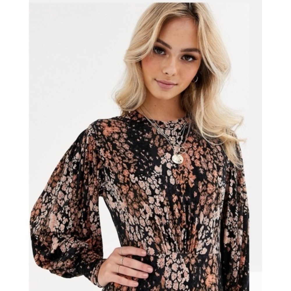 Free People Heartbeats Floral Mini Dress NWT | Long Sleeve Boho Chic